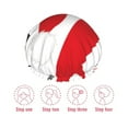thumbnail image 5 of Kdxio HOHOHO Christmas Print Shower Cap for Women,Elastic and Reusable,Double Waterproof Layers Bathing Hat, 5 of 6