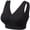 Black, variant on Tinglu Plus Size Bra for Women Wire Free Brassiere Seamless Padded Vest 3XL-6XL