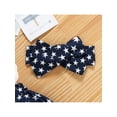 thumbnail image 5 of Arvbitana 2Pcs Newborn Baby Girls 4th of July Romper 3 6 9 12 18 Months Ruffle Striped Star American Flag Bodysuit Summer Clothes Headband Independence Day Set, 5 of 9
