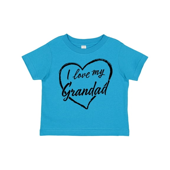 Inktastic I Love My Grandad in Black Chalk Heart Boys or Girls Toddler T-Shirt