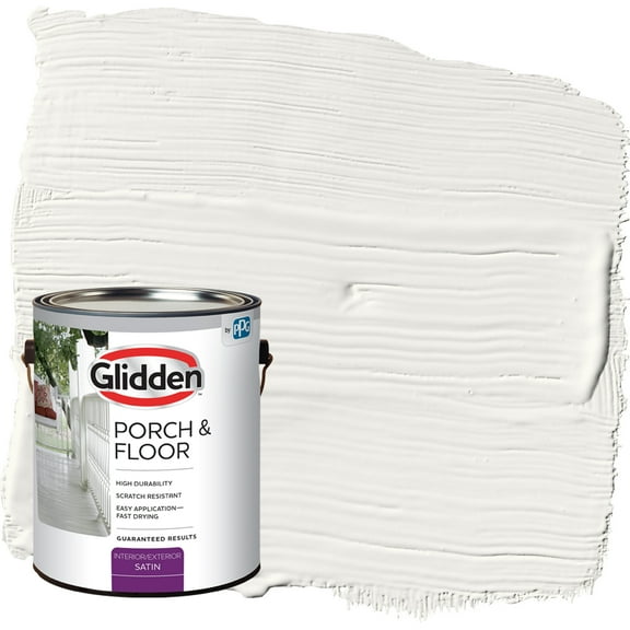 Glidden Porch & Floor 1 gal. Commercial White Satin Interior/Exterior Paint with Primer