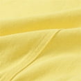thumbnail image 3 of Women's Solid Color Crew Neck Denim Jacket Raw Edge Casual Coat with Pockets Yellow L(L), 3 of 3