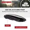 thumbnail image 5 of Yakima CBX XXL Roof Top Cargo Rugged Carrier Box, Fits StreamLine Crossbar, Black, 5 of 12
