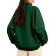 thumbnail image 6 of yuCgh Women's Button-Up Collar Pullover Top with Pocket, Casual Long Sleeve Blouse, Soft Cotton Blend, Fashion Everyday Wear for Women,Green M, 6 of 8