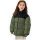 thumbnail image 2 of Parkas de manga larga para otoño e invierno para niños, de color liso, con cuello alto, de manga larga, gruesas y cálidas, bonitas y casuales, acolchadas con pan para niños y niñas, parte superior de, 2 of 7