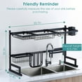 thumbnail image 6 of YouLoveIt 2 Tier Dish Drying Rack Extendable Over Sink Dish Rack and Drainboard Set Dish Rack Drainer Shelf for Kitchen Counter Space Saving Stainless Steel Storage Rack, 6 of 9