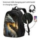 thumbnail image 2 of Disketp Golden White Fire Dragon Mochila de Viaje Estampada para Laptop con Puerto de Carga USB, Mochila Impermeable para Computadora – Regalo para Hombres y Mujeres, 2 of 7