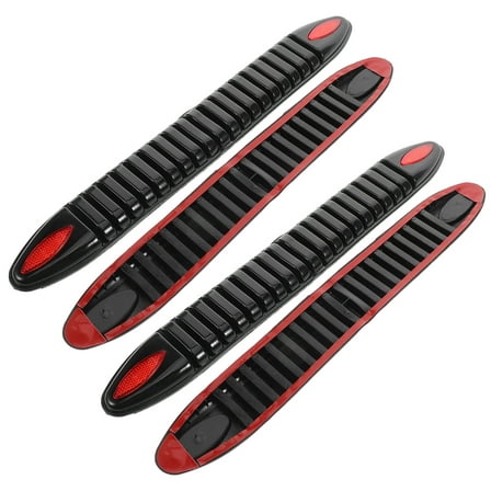 4pcs Car Anti-Collision Bumper Protector Trim Black PVC Sticker Bar Strips Front and Rear Bumper Guard for Cars SUV Pickup Truck