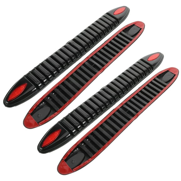 4pcs Car Anti-Collision Bumper Protector Trim Black PVC Sticker Bar Strips Front and Rear Bumper Guard for Cars SUV Pickup Truck