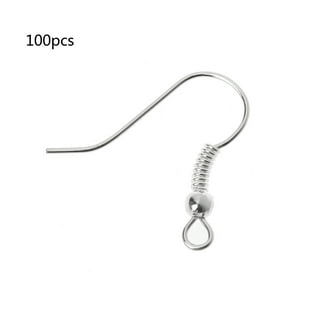 200PCS SilvEarring Hooks with Bag Earring Backs Stoppers French