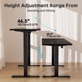thumbnail image 2 of CHITOOMA 55" x 24" Electric Standing Desk with 4 Memory Preset Heights, Height Adjustable Sit Stand up Desk with Headphone Hook for Home Office, Black, 2 of 9