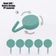 thumbnail image 4 of 5-Pack No-Drill Damage Adhesive Wall Hooks, Bathroom and Kitchen Use, Strong Adhesive with 360 Rotation, Light Blue, 4 of 6