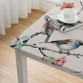 thumbnail image 4 of HAOXIT  Spring Summer Tablecloth Rectangular, Birds Branch Floral Table Cover for Party Picnic Dinner Decor 40*40, 4 of 7