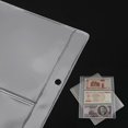 thumbnail image 6 of Dreamhall 10Pcs Currency Sleeves for Collectors, 3-Hole Punched Currency Album Pages for Paper Money Collection, Dollar Bills, Foreign Currency, or Coupons Clear, 6 of 15