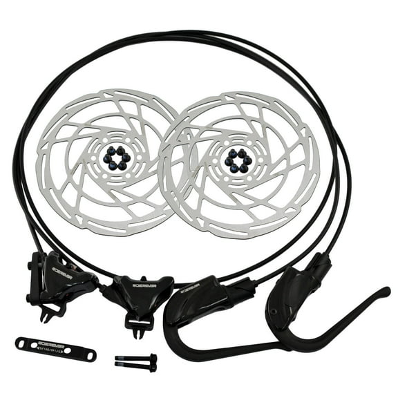 RIDEREVER Triva Carbon Lever Hydraulic Disc Brake Set Di2 For Aero Lever w/Rotor #RD2327