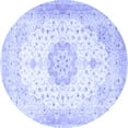 thumbnail image 1 of Ahgly Company Machine Washable Indoor Round Medallion Blue Traditional Area Rugs, 8' Round, 1 of 4