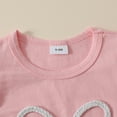 thumbnail image 6 of Fesfesfes Baby Girls' Fashion Clothes Girls' Casual Short Sleeve Round Neck Collar Solid Color Elastic Waist Short Pants Sets 0-3 Years(Pink,12-18 Months), 6 of 9