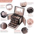 thumbnail image 6 of Casegrace 2-in-1 Large Jewelry Box with Mini Portable Organizer Case for Women Girls Earrings Necklace Jewelry Storage, 6 of 8
