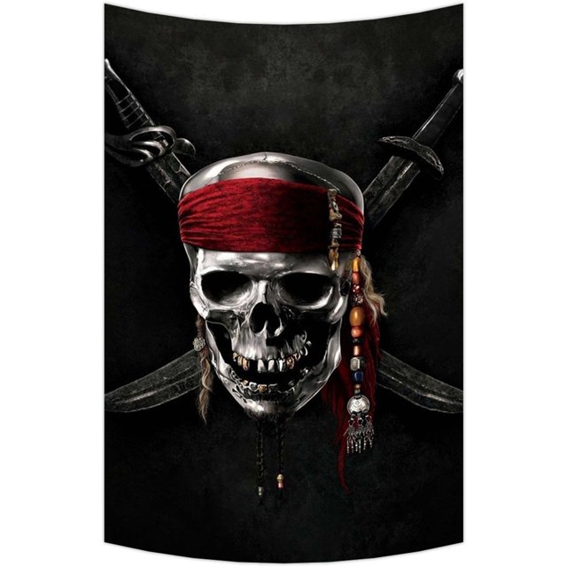 ABPHQTO Tapices de arte de pared pirata Decoración del hogar Tapiz colgante de pared Tamaño 150x228 cm ABPHQTO QB-SL-77-60x90