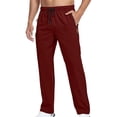 thumbnail image 3 of Zynoxe Men's Pants with Zipper Pockets Adjustable Drawstring Waist Straight Leg Pants Lightweight Breathable Quick Dry Waterproof Trousers Versatile Solid Color Outdoor Fishing Hiking Pants XL, 3 of 6