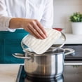 thumbnail image 4 of Cream Striped Pot Holders for Kitchen Heatproof Potholder, 2 Pack Modern Farmhouse Cream White Stripes Hot Pads Multipurpose Oven Pads Cloth Potholders Trivet for Cooking and Baking, 4 of 8