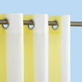 thumbnail image 2 of Sun Zero Valencia Cabana Stripe Indoor/Outdoor Uv Protectant Room Darkening Grommet Curtain Panel, 54"X95", Yellow, 54"X95", Yellow, 2 of 8
