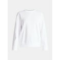 thumbnail image 5 of Time and Tru Women's and Women's Plus Crewneck Sweatshirt with Long Sleeves, Sizes XS-4X, 5 of 5