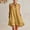 Yellow, variant on QUNYINEY Cotton Linen Womens Sundresses Solid Mini Sleeveless Casual A Line Dress V Neck Drop Shoulder Summer Ruffle Loose Fit Dresses