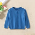 thumbnail image 2 of Ruyang Girls Knitted Cardigan Sweater Kids Plain Warm Sweaters Long Sleeve Button Down Jacket Fall Winter Thermal Tops, 2 of 9