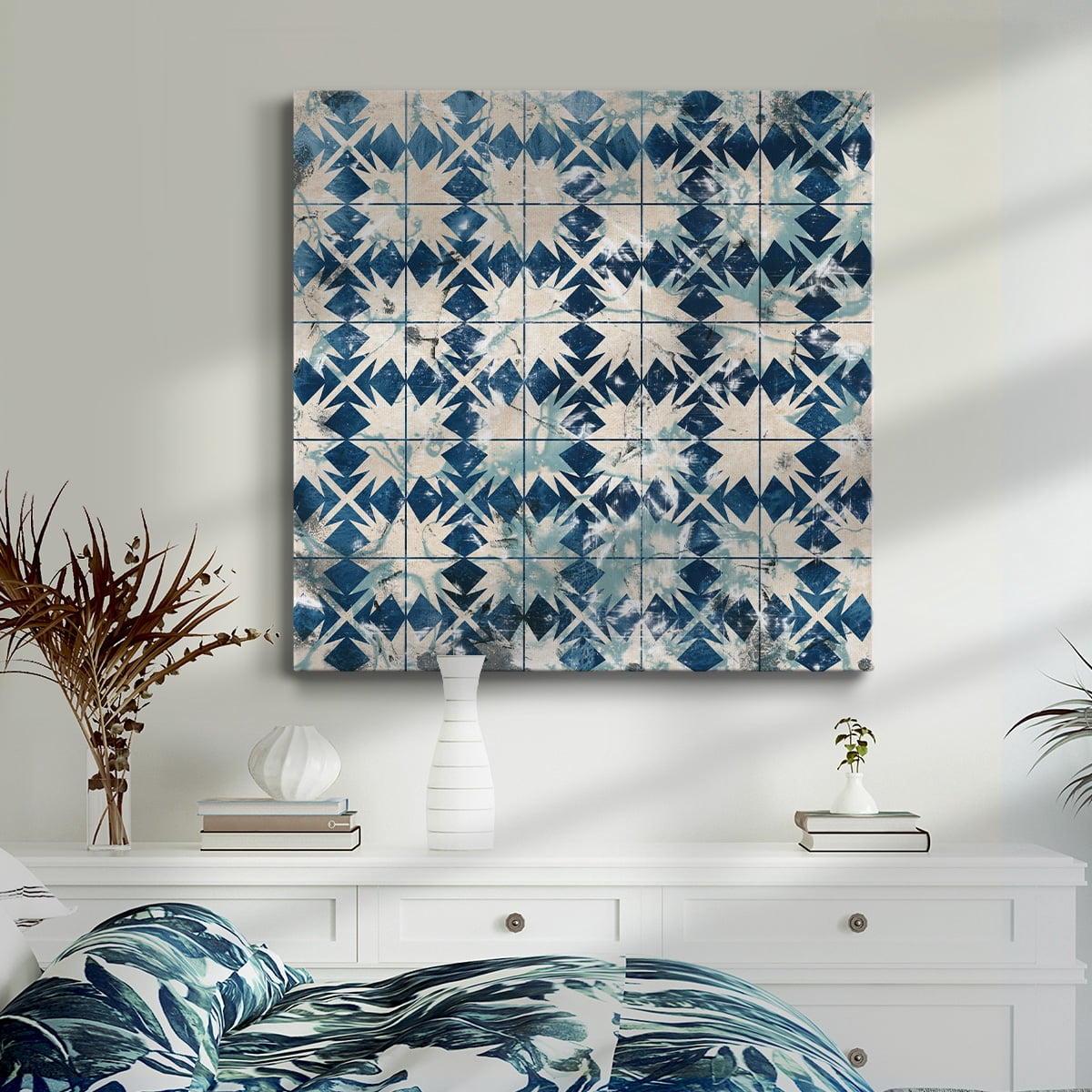 Wexford Home Tile-Dye VI-Premium Gallery Wrapped Canvas, 40" x 40" - Ready to Hang
