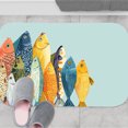 thumbnail image 5 of 1pc Colorful Fish Absorbent Non-Slip Bathroom Thickened Flannel Rug Decor,Soft,Quick Drying,Suitable For Indoor/outdoor Use,Bathrooms,Bedrooms,Kitchens,Terrace,Laundry Rooms,16"x24", 5 of 9