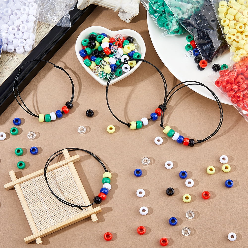 1540Pcs 9mm Beads Bracelet Making Kit Round Beads DIY Crafts for Jewelry Making Charms Bracelet Kit DIY Arts and Crafts Birthday Gifts Preppy