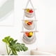 thumbnail image 4 of Organizador de cestas de fruta colgante 3 niveles de caja de almacenamiento de pared de yute | Algodón tejido a mano | Gran Capacidad | Café Blanco | Estantería decorativa que ahorra espacio para, 4 of 6