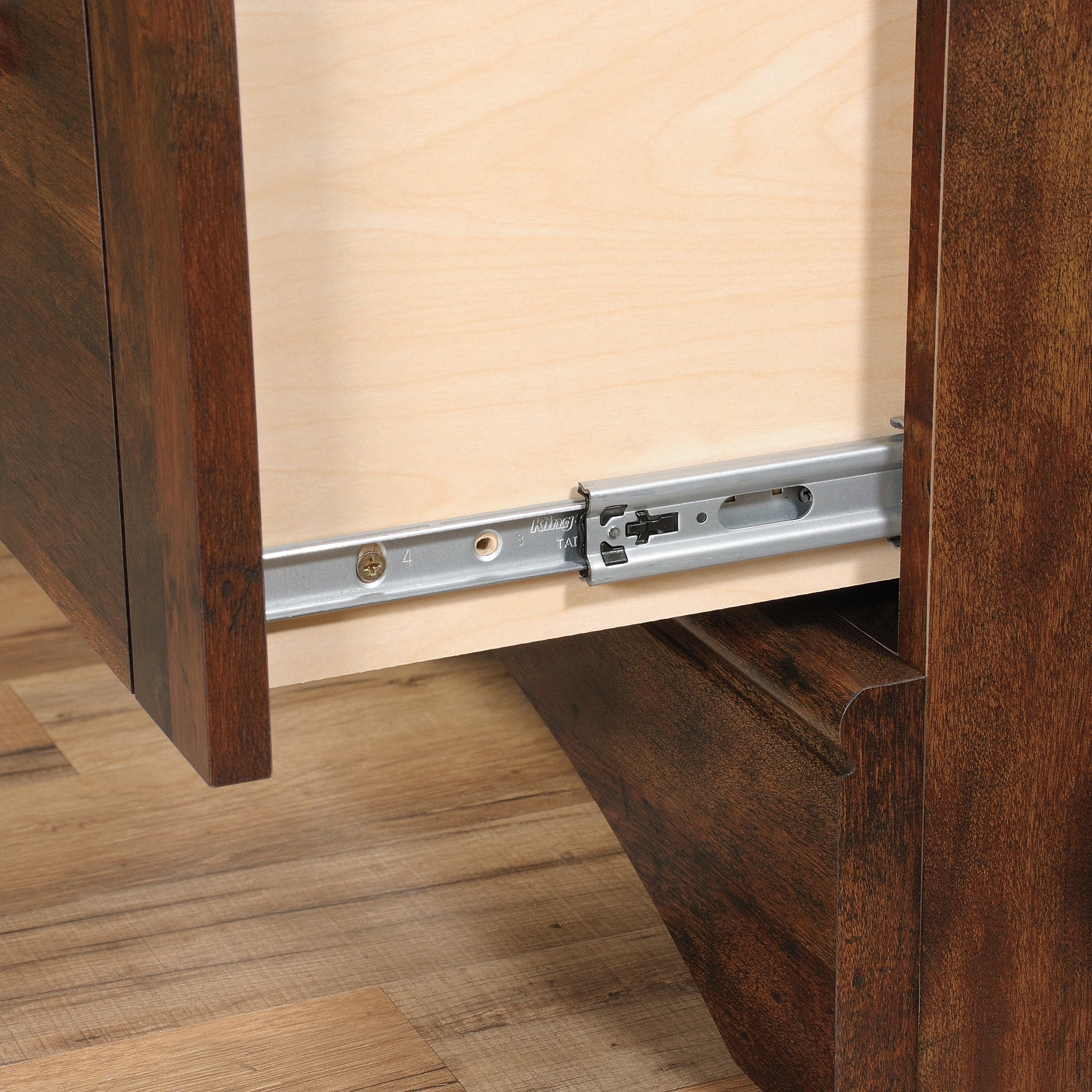 Sauder Harbor View Computer Desk with Hutch, Curado Cherry Finish