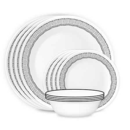 Corelle Nakia 12-Piece Glass Dinnerware Set (Service for 4)