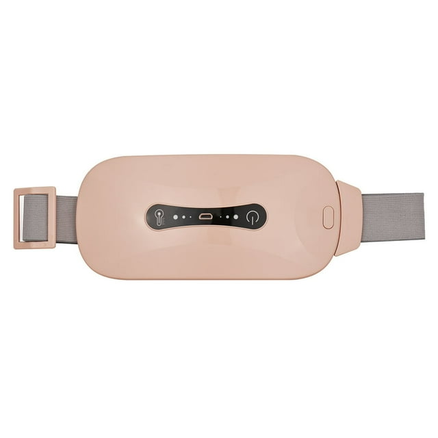 YOPTOP Menstrual Heating Pad Portable USB Cable Cordless with 3 Heat Levels and 3 Vibration Massage Modes for Back Belly Pain Cramps for Women and Girl,Pink