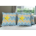 thumbnail image 6 of Ambesonne Marine Throw Pillow Cover 4 Pack, Angled Stripes Starfish, 20", Multicolor, 6 of 7