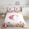 thumbnail image 2 of Erosebridal Monogrammed Comforter Sets Queen Size,Personalized Initial Bedding Queen Comforter Set,Letter Decoration,Reversible,Ultra Soft,3-Piece, 2 of 8