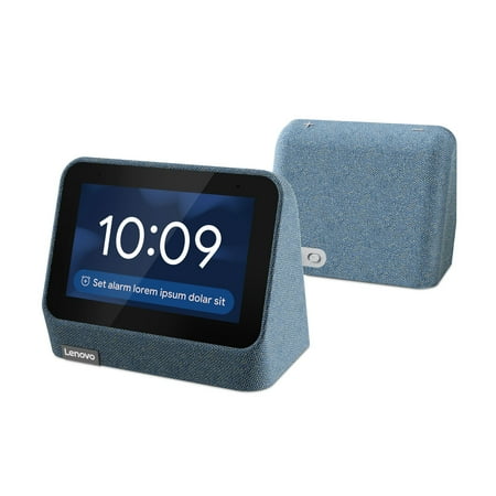 Lenovo - Smart Clock (2nd Gen) 4" Smart Display with Google Assistant - Abyss Blue