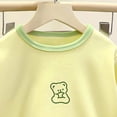 thumbnail image 4 of KPOPLK Toddler Girl Clothes Cute Printed Sweatshirt Pants 2Pcs Fall Outfits for Little Girls Clothing 2 Pcs Set 1T 2T 3T 4T 5T(12-18 Months,Yellow), 4 of 4