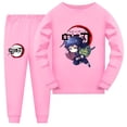 thumbnail image 1 of Conjuntos de pijamas para niños Demon Slayer, ropa de casa de dibujos animados para niños, traje informal de manga larga para niñas, conjunto de pijamas de Navidad, ropa de dormir, 1 of 4