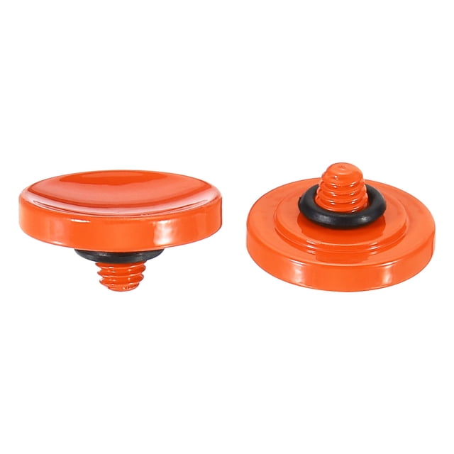 Unique Bargains Shutter Release Button Soft Shutter Release Button Copper Camera Shutter Button Concave, Orange 2 Pack