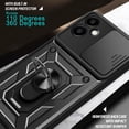 thumbnail image 5 of CSmall for Samsung Galaxy A06 Case with Slide Camera Lens Cover, Military Grade Shockproof Protection Cover with Rotate Ring Kickstand Case for Galaxy A06 SJ Blue, 5 of 8