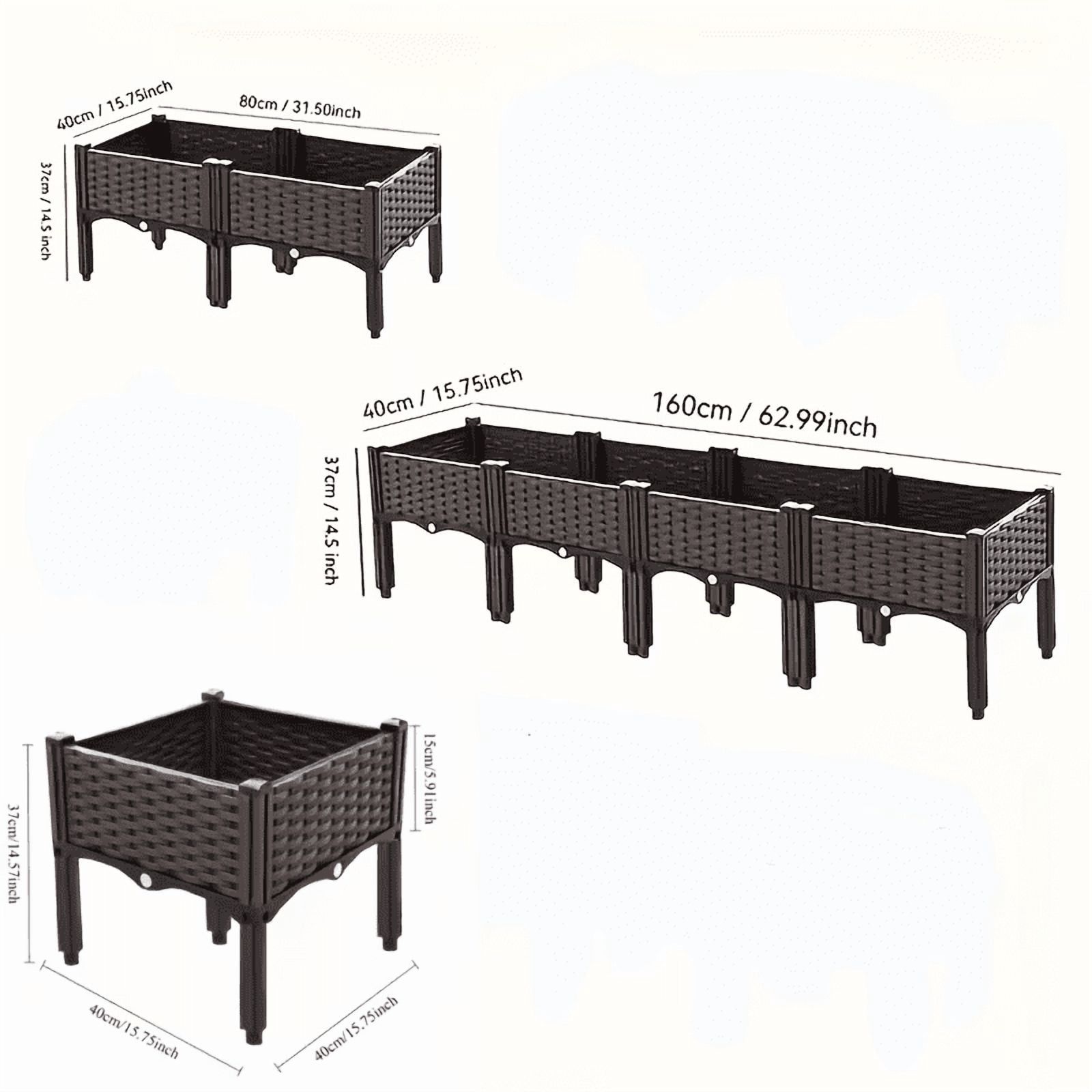 Raised Garden Bed with Legs,Outdoor Flower Planter Box for Vegetables & Herbs