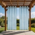 thumbnail image 4 of Sheer Voile Curtains Long Transparent Drapes Double Rod Pocket Gauze Curtains for Living Room Bedroom Sliding Glass Door, 4 of 6