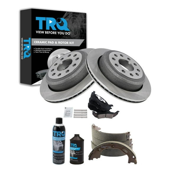 TRQ Rear Brake Pad & Rotor Kit BKA42431 Fits Select 2005-2011 Lincoln Town Car