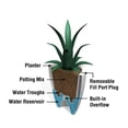 thumbnail image 5 of Mayne Caprio 16" x 16" x 18" Round White Tall Self-Watering Polyethylene Planter, 5 of 6