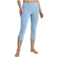 thumbnail image 5 of Dagugfen Yoga Capris with Pockets for Women Slim Leg Side Slit Elastic High Waisted Gym Pants Workout Athletic Casual Layer Pants, 5 of 8