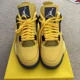 thumbnail image 3 of Ni - ke Air Jordan 4 Retro 'Lightning' Yellow Sneakers, 3 of 5