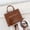 brown, variant on Genuine Cowhide Leather Women's Crocodile Embossed Tote Bag, Top Handle Crossbody Shoulder Purse
